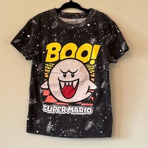 Super Mario Boo Ghost Paint Splatter Tee